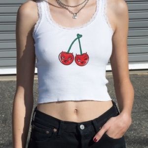 Brandy Melville cherry graphic tank top